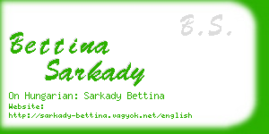 bettina sarkady business card
